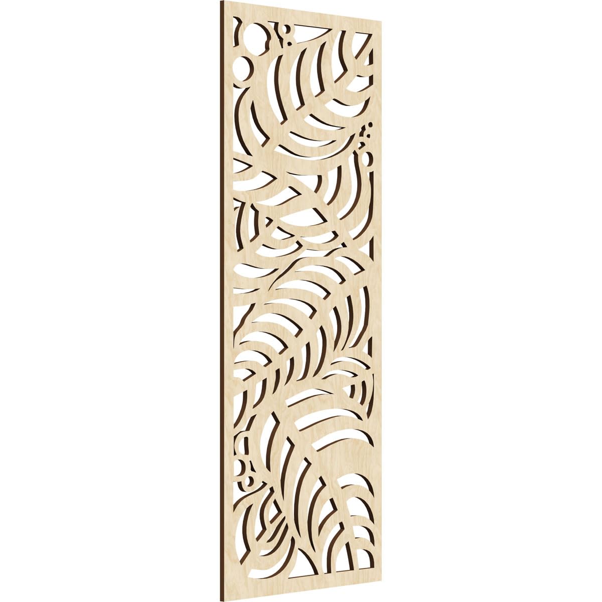 19 3/8"W x 49 3/8"H x 3/8"T Mills Decorative Fretwork Wood Wall Panels, Birch