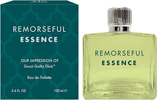 Remorseful Essence Cologne for Men, EAU DE TOILETTE, 3.4 Ounces, Men's Cologne Spray with Orange Blossom, Nutmeg & Vanilla Notes, Bold Fresh Scent, Long-Lasting Fragrance, Gucci Guilty Elixir Inspired