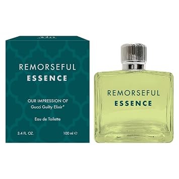 Remorseful Essence Cologne for Men, EAU DE TOILETTE, 3.4 Ounces, Mens Cologne Spray with Orange Blossom, Nutmeg & Vanilla Notes, Bold Fresh Scent, Long-Lasting Fragrance, Gucci Guilty Elixir Inspired