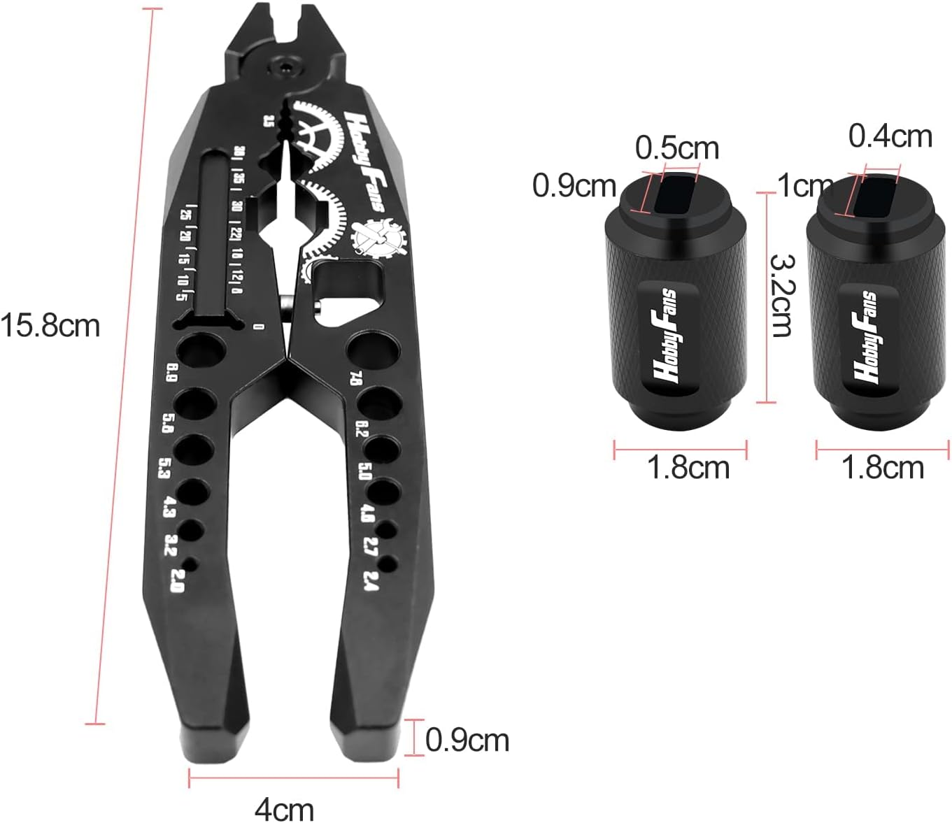 Metal Shock Absorber Pliers Rod Ball Clamp & Ball Joint Wrench Multi-Function RC Tool Combo Set for 1/8 1/10 RC Car