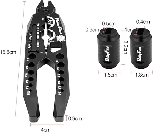 Miniatura 3 de Hobby Fans Alicates de metal para amortiguador, abrazadera de bola y llave de rótula, multifunción, juego de herramientas RC para coche RC 18 110