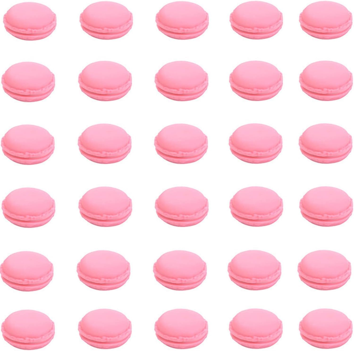 Hunky Dory 12pcs 10gram Pink Macrons with Cap Cosmetics Container for Creams,Lip Balm, Body Butter, Essential oil, Costemic, Makeup Use-image-0