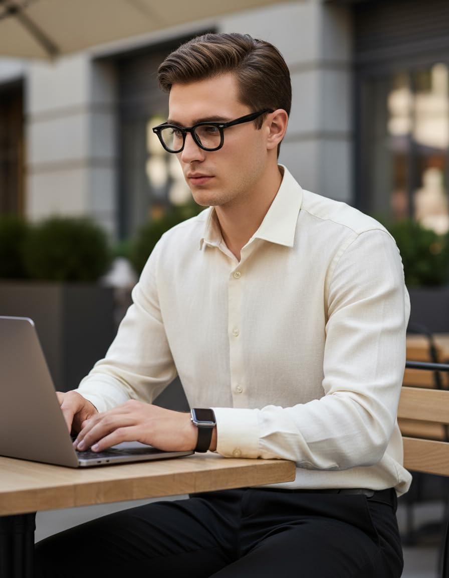 SIPHEW Blue Light Blocking Glasses for Women & Men - Square Acetate Tr90 Sturdy Frame Anti Eyestrain Eyeglasses - Image 3