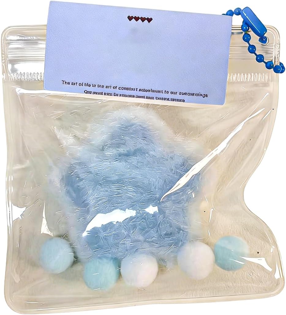 Fluffy Star Squishies Toy, Cute Plush-Coated Star Shape Stress Ball, Soft Velvet Touch Squeeze Dough, Adorable Glittery Fidget Sensory Toy, Stretchy Sparkly Desk Decor Collectible,Gift