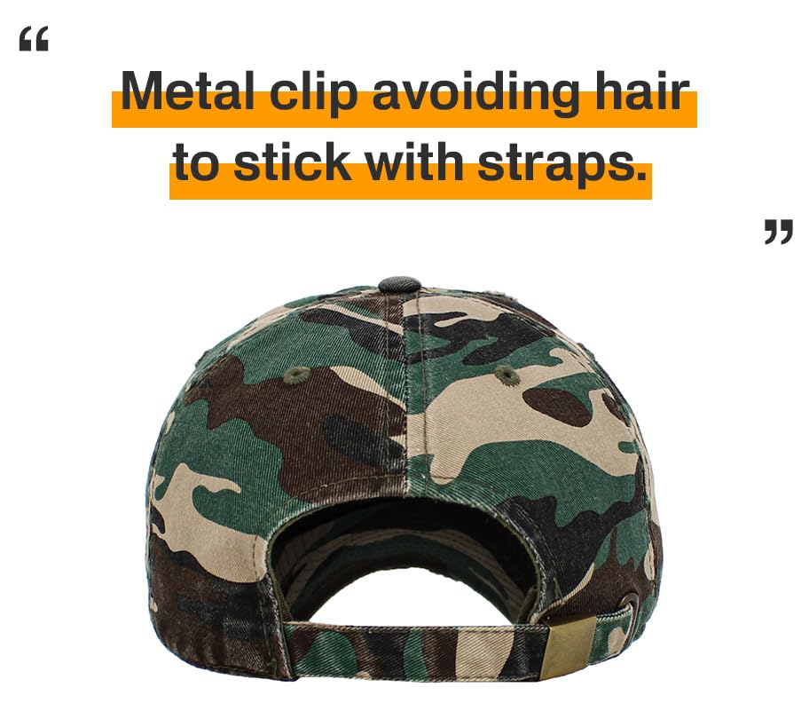 Image of KBETHOS Vintage Washed Distressed Cotton Dad Hat Baseball Cap Adjustable Polo Trucker Unisex Style Headwear