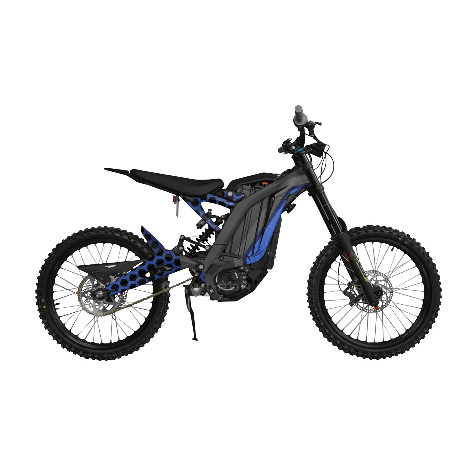 Surron Light Bee Graphics Kit Wrap - Hex Blue - Sur-Ron Skin - Premium 3M Vinyl Protective Wrap Decal Cover - Easy to Apply | Crafted in The USA by MightySkins