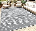 HEBE Outdoor Rug 5'x8' for Patios Clearance Waterproof Patio Mat Plastic Straw Rug Reversible RV Camping Tent Rug Outside Indoor Outdoor Area Rugs for RV,Deck,Beach,Balcony,Camper