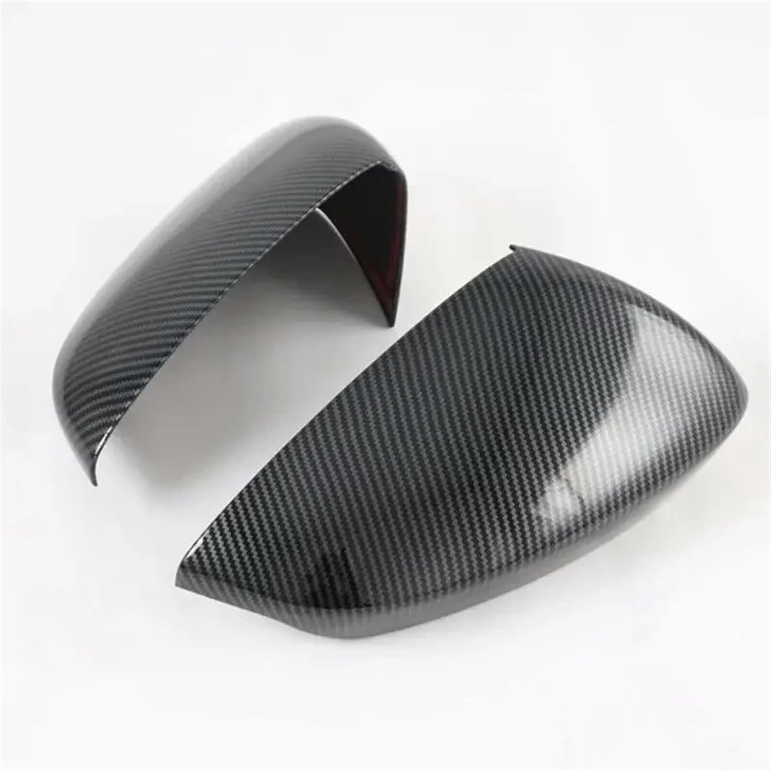 Car Rearview Side Mirror Cover Wing Cap Sticker Exterior Door Rear View Case Trim Carbon Fiber Compatible For Audi A3 S3 RS3 8Y 2021-2023(Black)