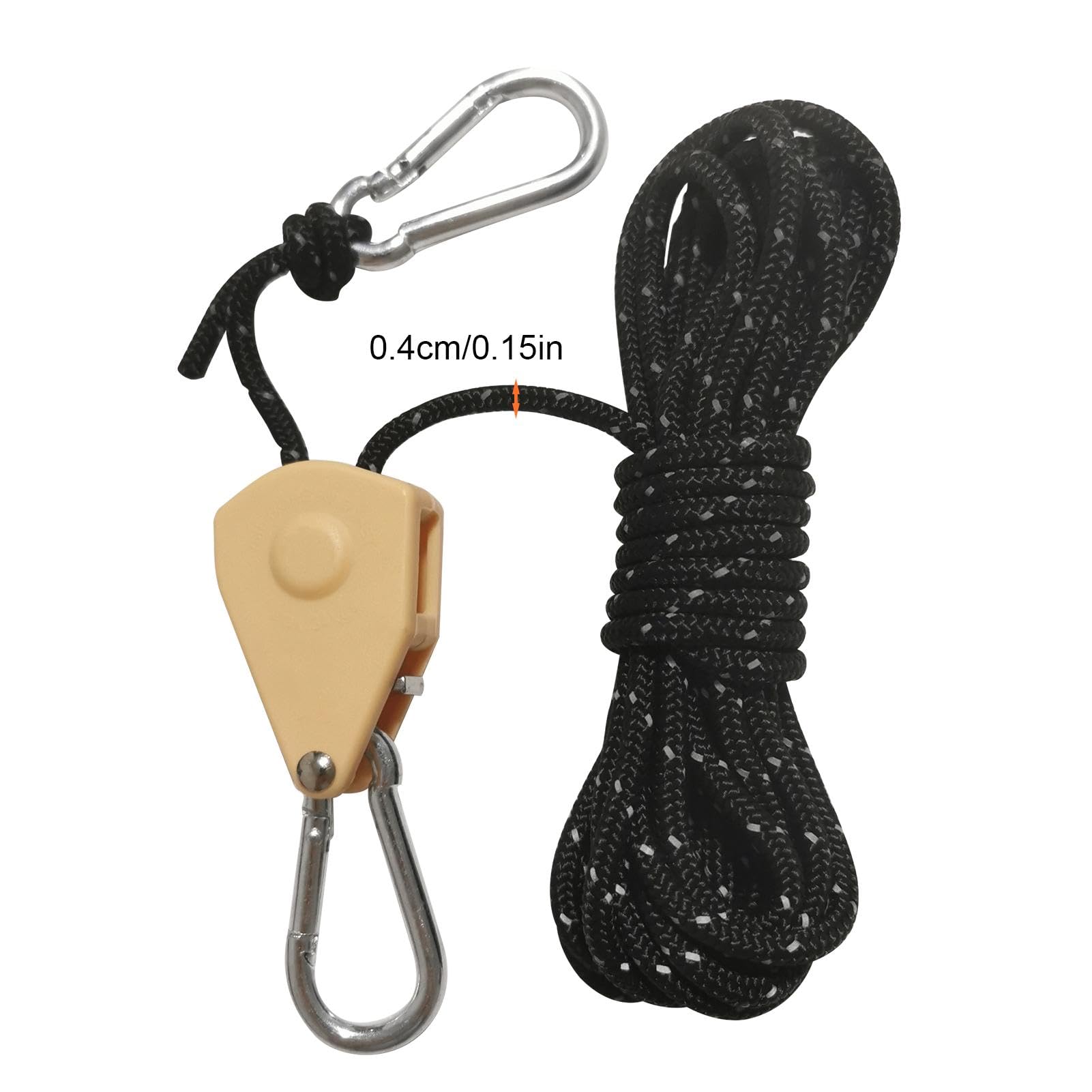 Sangle D'arrimage Réglable Avec Poulie – 2 M, Capacité 200 Kg, Pour Tente, Camping, Escalade Et Jardin