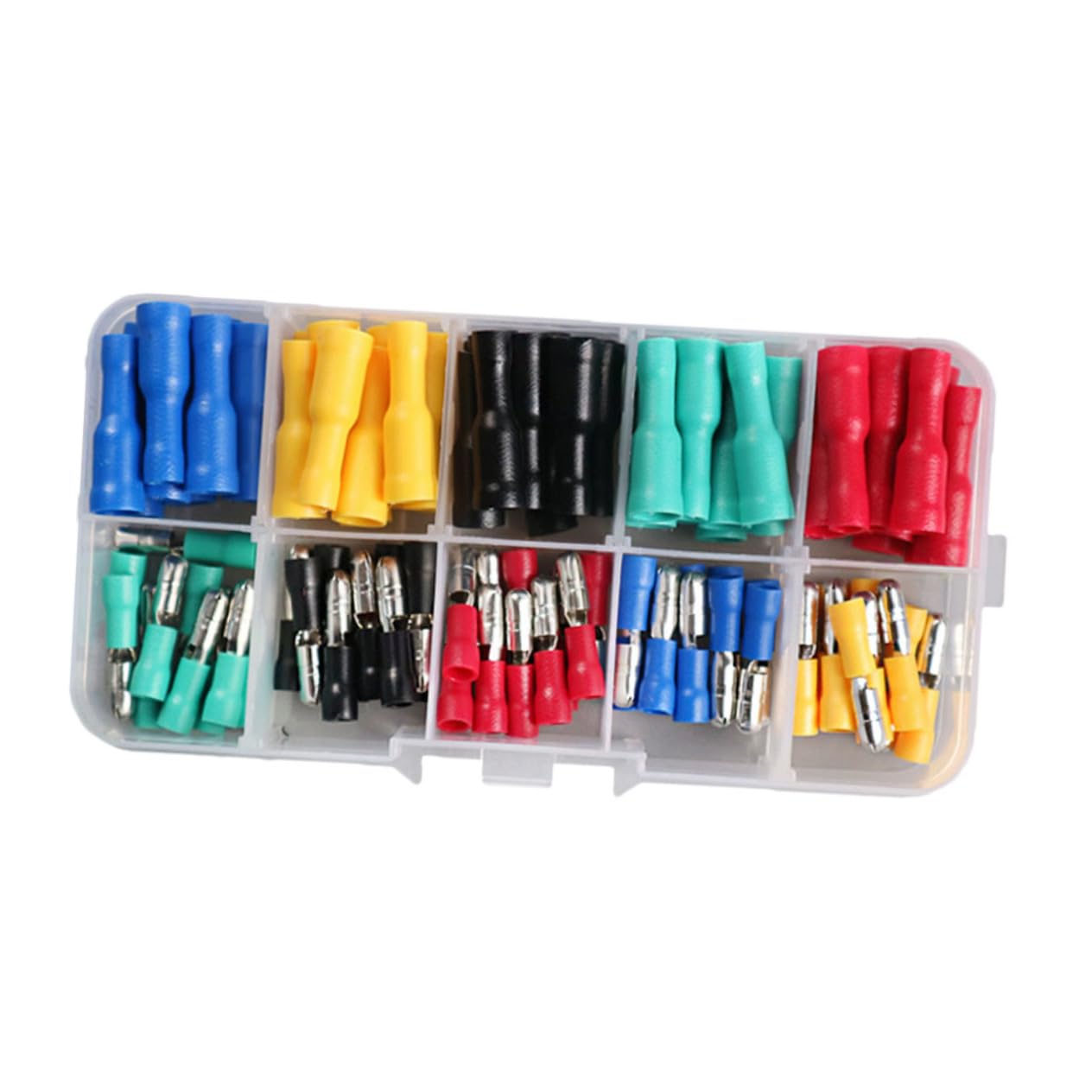 100Pcs Crimp Terminal Connector Set Insulated Electrical Connectors for Quick Repairs Includes Male Female Joints for Home and Vehicle Wiring Projects