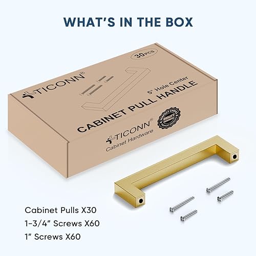 Miniatura 6 de TICONN Tiradores de gabinete de 5-12 pulgadas, mango de barra de acero inoxidable para accesorios de cajones de cocina con orificio de montaje de