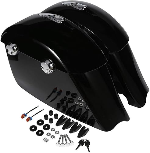 TCT-MOTORPARTS Tapa de audio con cierre electrónico Saddlebag para Indian Chieftain 2014-2017 Chieftain Dark HorseSpringfield 2016-2018 Chieftain