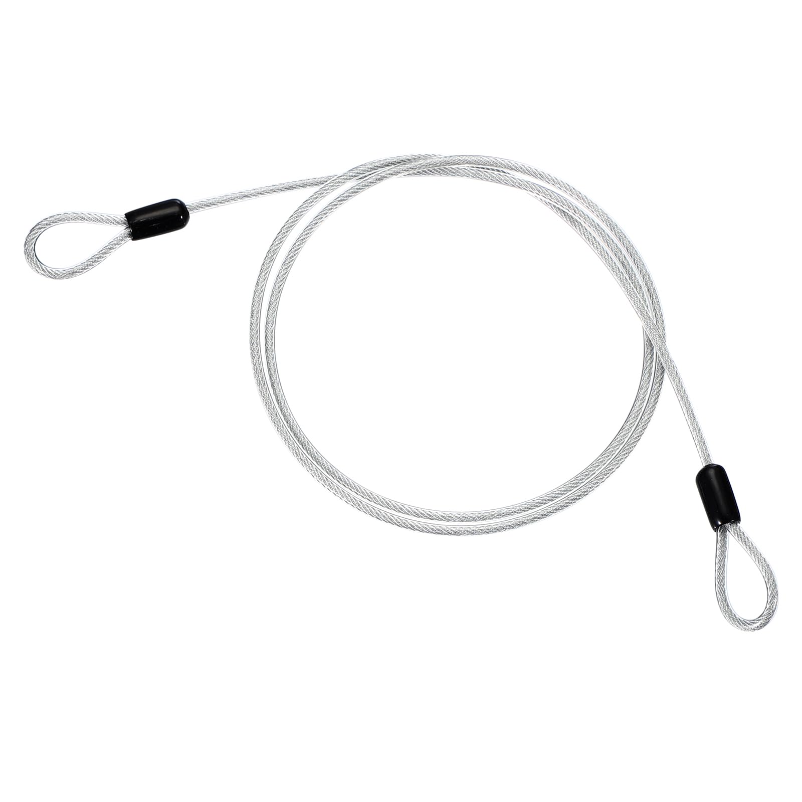 PATIKIL 3/16" Dia Vinyl Coated Stainless Steel Cable with Loops