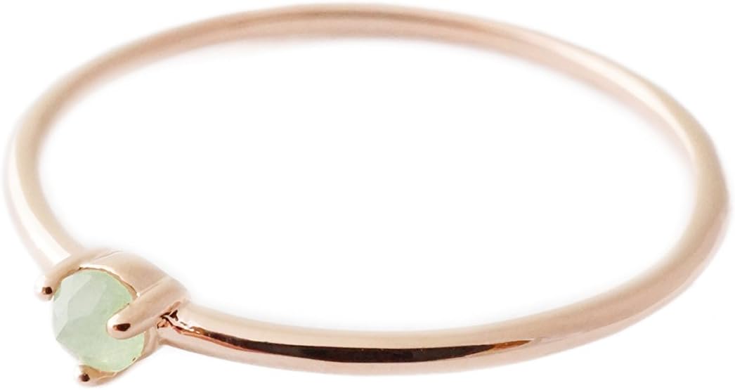 HONEYCATGreen Jade Point Crystal Ring in Gold, Rose Gold, or Silver | Minimalist, Delicate Jewelry