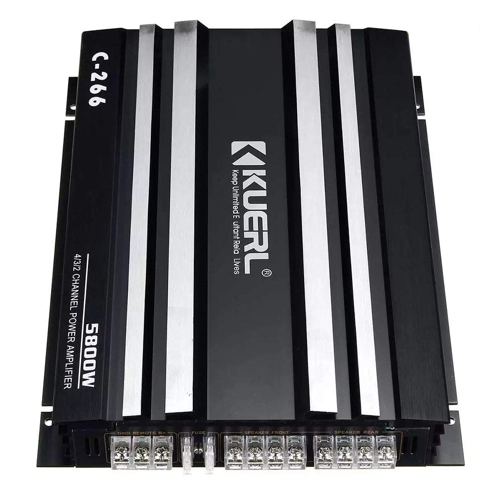 WYYHAA Car Stereo Audio Amplifier 5800W 4 Channel Car Amplifier Aluminum Alloy Powerful Audio Subwoofer Vehicle Power Stereo Amp