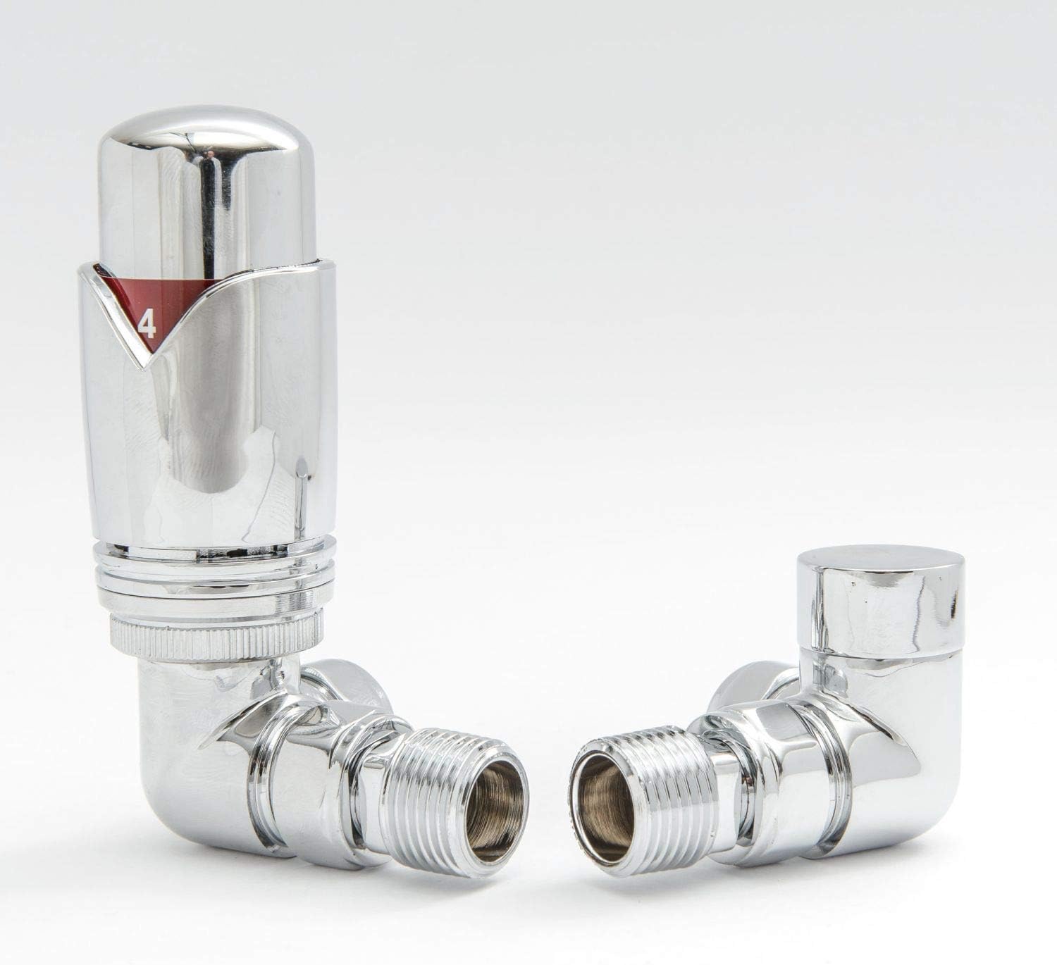 003 Modern TRV Corner Chrome Thermostatic Radiator Valves Amazon.co