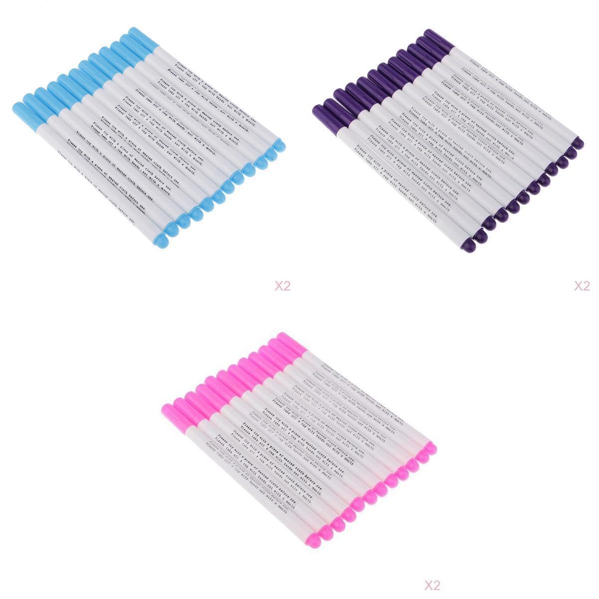 bnf® 72 Pieces Air Erasable Pen Water Soluble Pens Fabric Marker Blue Purple Pink | Art Pens & Markers | Drawing & Lettering Supplies | Art Supplies-picture-21