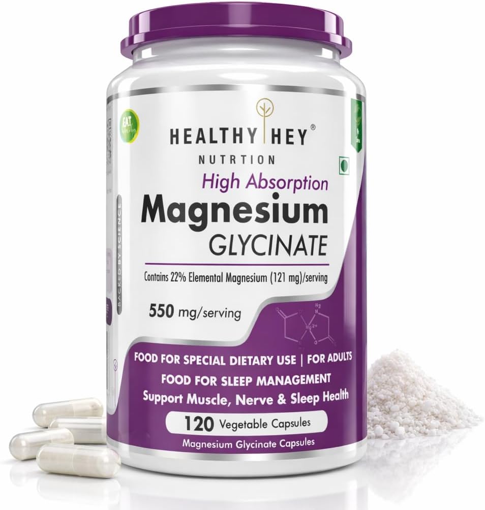 High Absorption Magnesium Glycinate, 550mg - 120 Vegetable Capsules