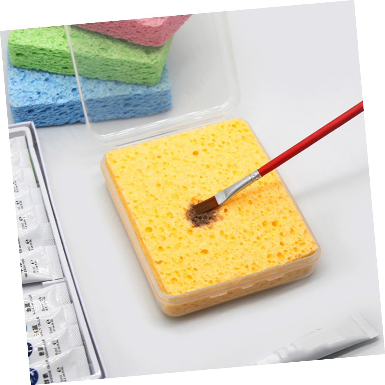 Holibanna 4Pcs Art Painting Cleaning Sponges Set Highly Absorbent Watercolor Sponges for Artists Moisturizing Painting Tool for Acrylic and Watercolor Paints