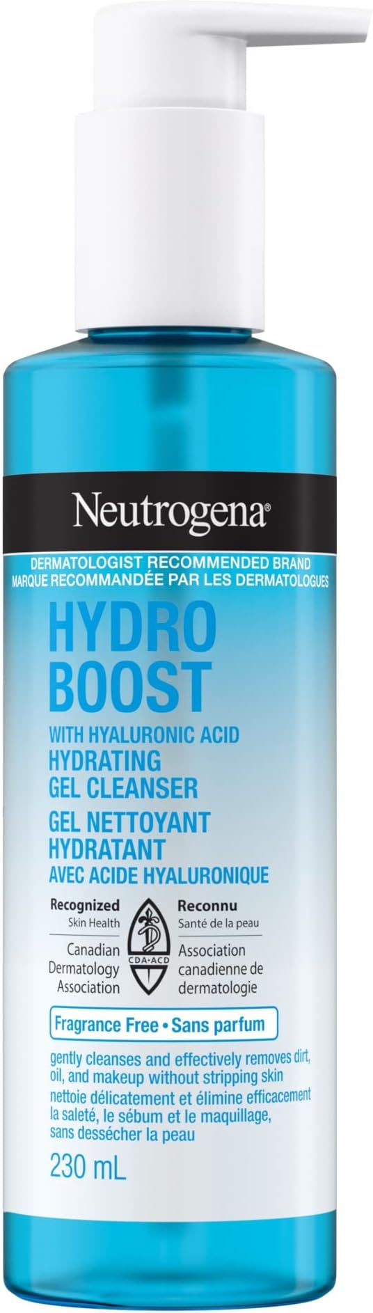 Neutrogena Hydro Boost Hydrating Cleansing Gel Fragrance Free 230mL Amazon.ca Beauty