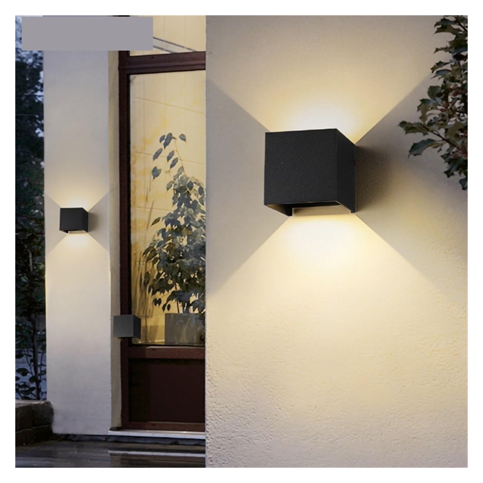 Kinkiet LED Zewnętrzny/wewnętrzny, Wodoodporny, IP 65, Montowany Na Powierzchni, Lampa Ścienna W Górę I Dół, 9, AC 90-260 V Elastyczna Regulacja(Cool White(5500-7000K),4 pieces)