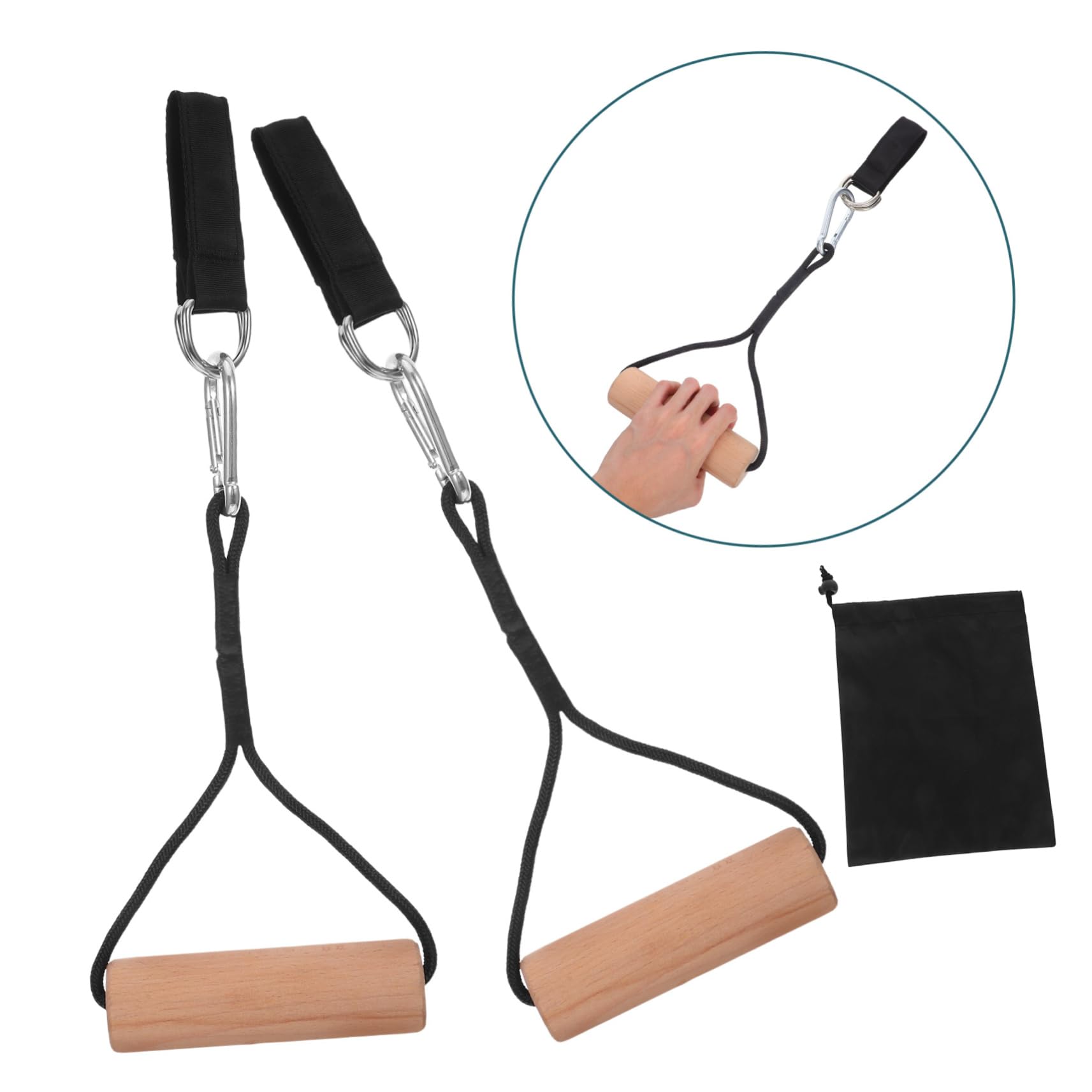 BESPORTBLE Anillas De Gimnasia De Madera para Entrenamiento De Fuerza para Ejercitar Brazos y Muñecas Equipamiento De Fitness para Jardín y Gimnasio