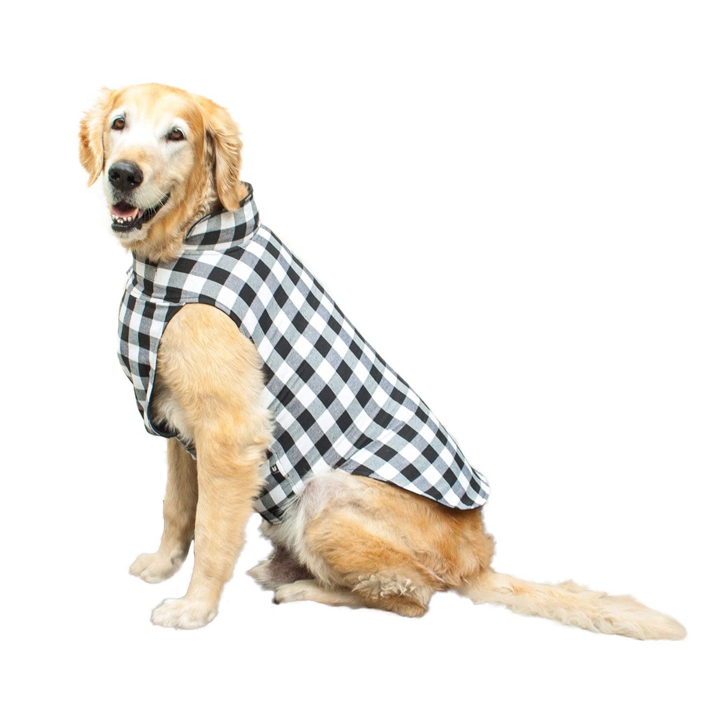 Ruse Roamer Reversible Outdoor Dog Jacket Sleeveless Autumn Winter Dog Jacket/Apparel/Clothes/Gift for Small Dogs.Shepherd Check and Black/M (Chubby Pugs, Beagle etc.) (B0BLW1NY9K) Amazon Price History, Amazon Price Tracker