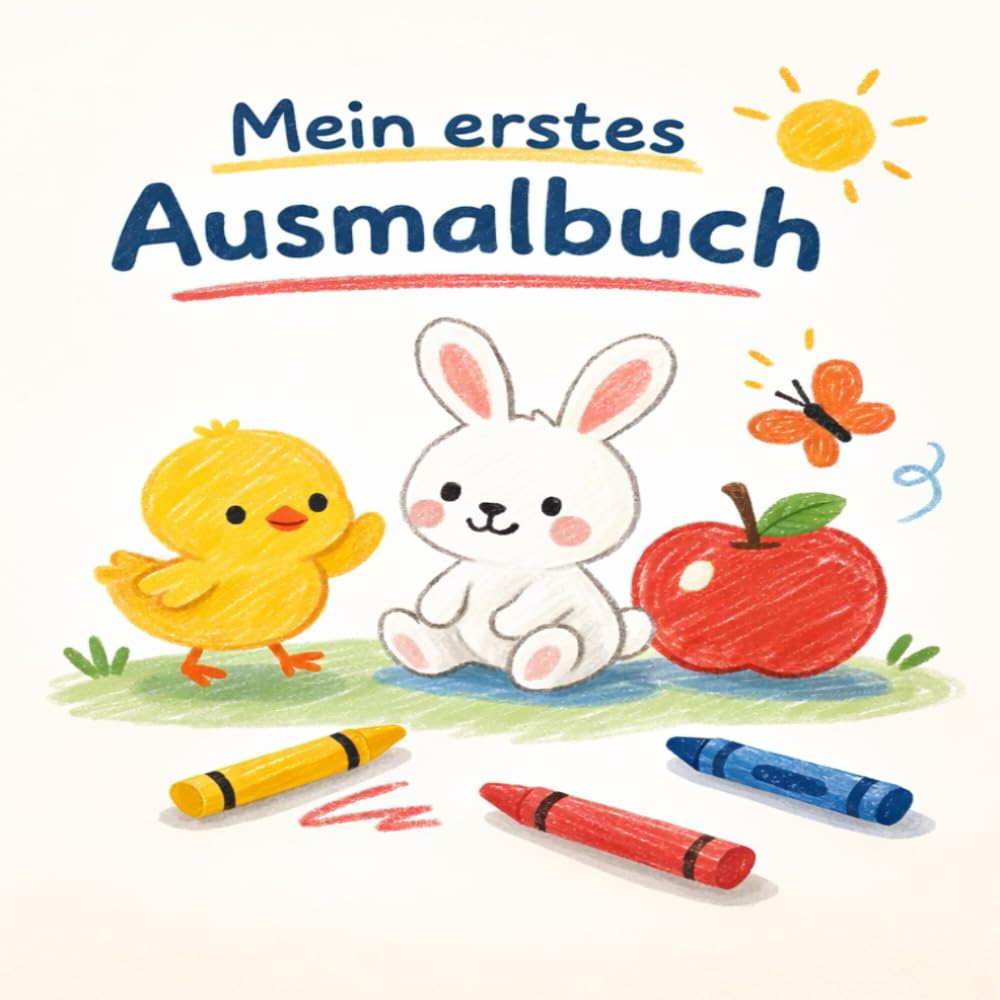 Mein erstes Ausmalbuch: Tiere • Formen • Essen • Dinge aus der Welt (Meine ersten Ausmalbücher)