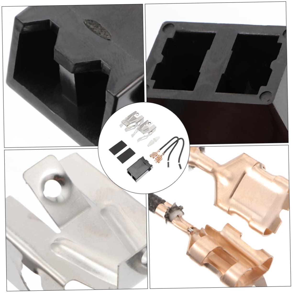 Generic 4 Sets Oven Connector Heating Element Folding Chair Replacement Element Terminal Block Receptacle Block Surface Burner Unit Electric Stove Household Electric Furnace Abs, 5X3CM, 91U3243J02VV