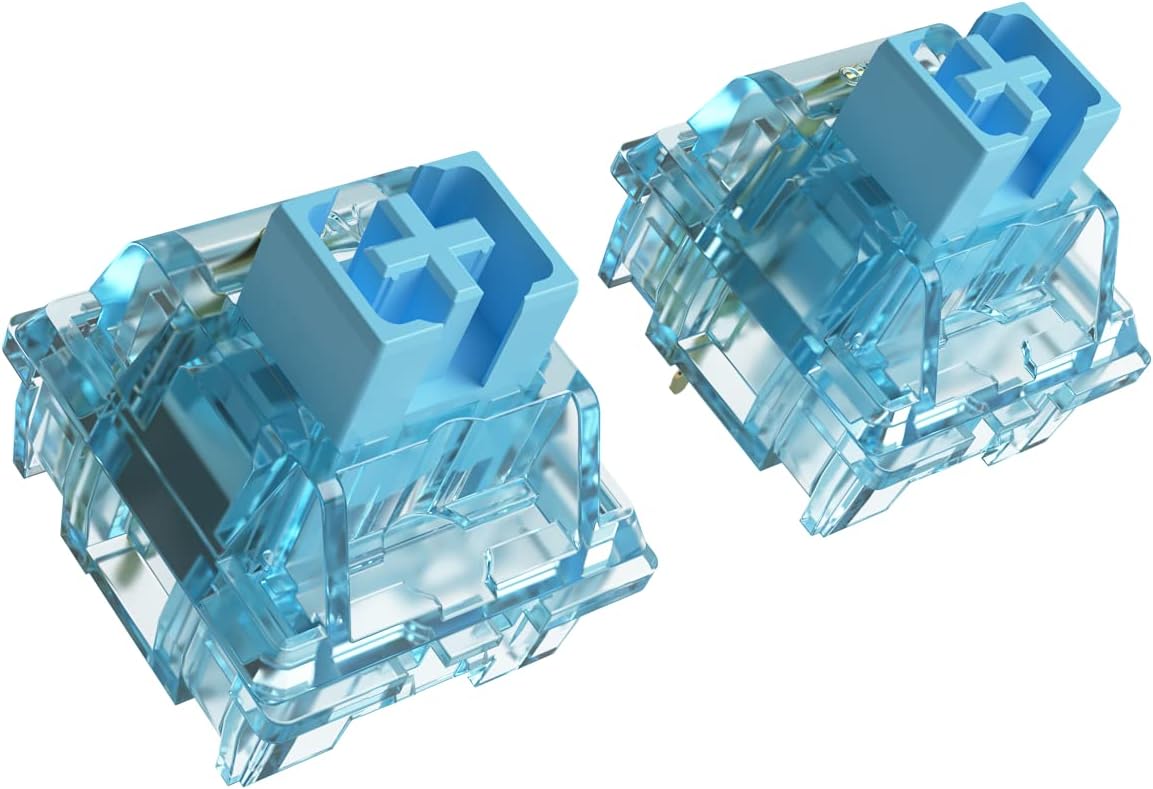 EPOMAKER AKKO CS Jelly Blue Tactile Switch Set for Mechanical Gaming Keyboard, 3 Pin Switch, 45 Pieces