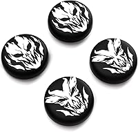 Vista 2 de PlayVital Thumb Grip Caps for Steam Deck LCD, Silicone Thumbsticks Grips Joystick Caps for Steam Deck OLED - Fire Demons