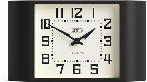 Miniatura 9 de NEWGATE Mini reloj de escritorio Metro | Reloj de repisa retro | Naranja | Estilo de mediados de siglo para escritorio, mesa, estante o mesita de
