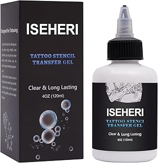 Tattoo Transfer Gel,4oz Tattoo Transfer Stencil Cream,Fast&Clear Long Lasting Tattoo Stencil Transfer Gel Solution for Tattoo Artist,Tattoo Supplies, White