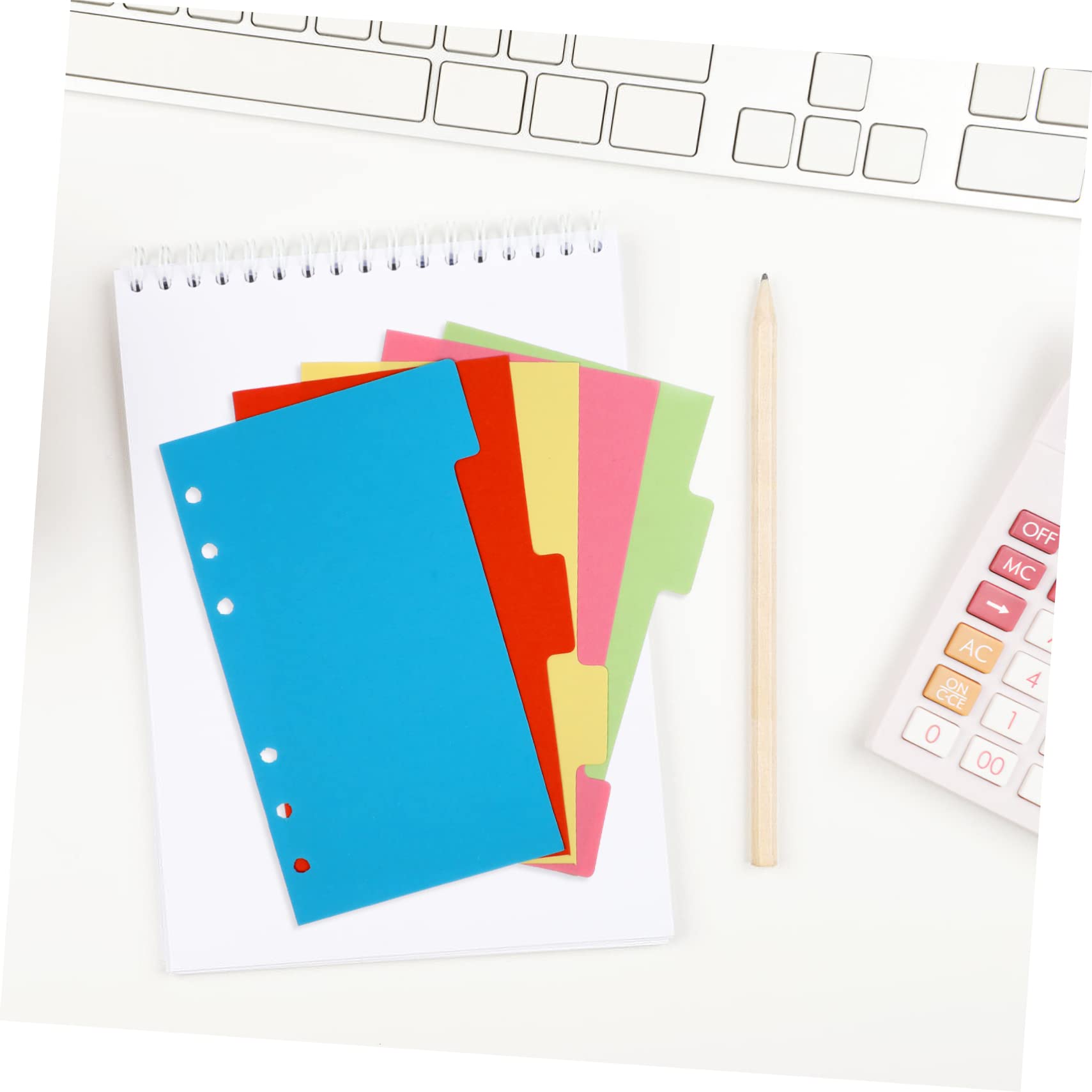 jojofuny 60 Sätze Trennblätter Set Farben für Ringbinder Notizbuch Zubehör Langlebig und Vielseitig Einsetzbar für Schule Büro und Reisen Zufällige Farbe