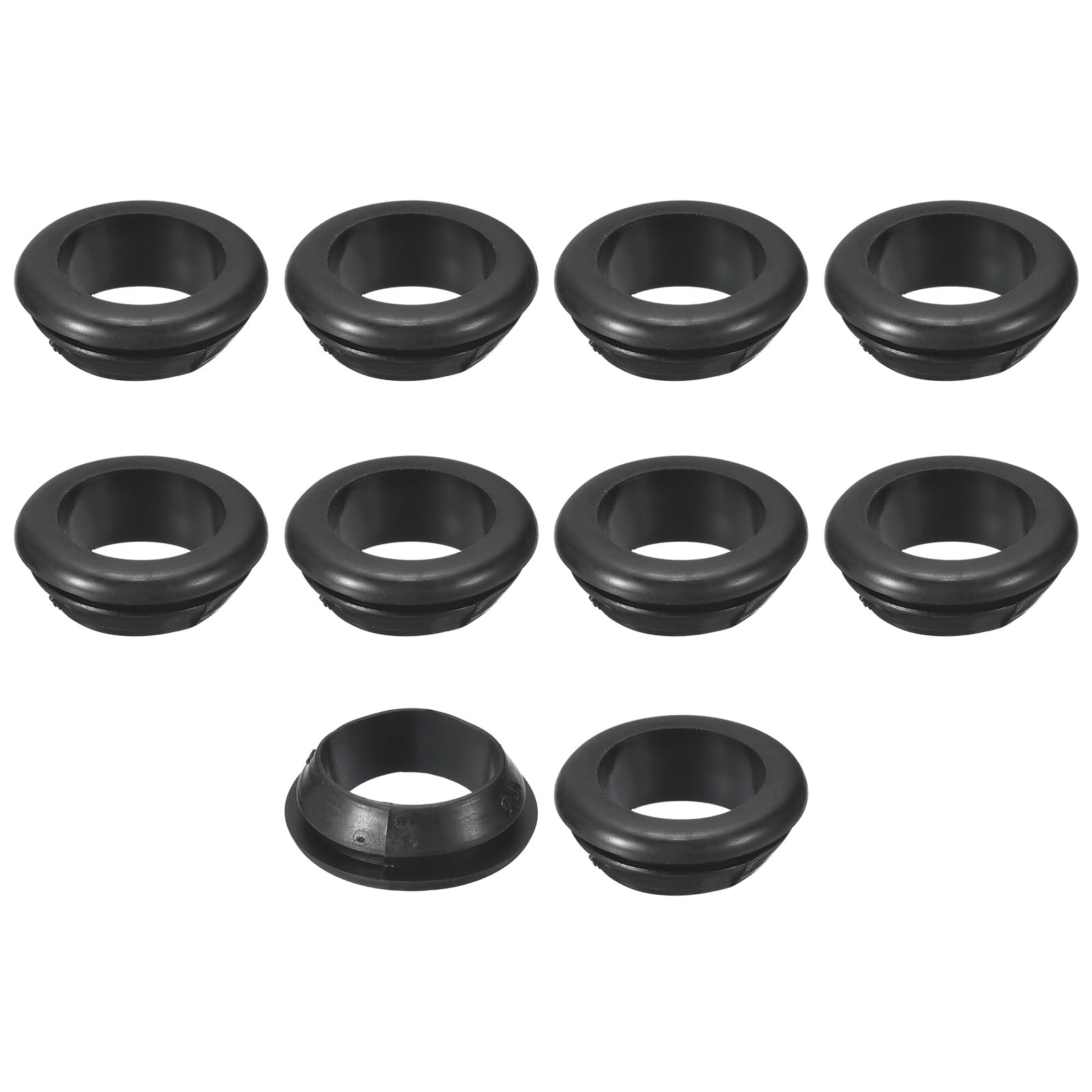TA-VIGOR 30Pcs Rubber Grommets, 22mm ID 18mm Drill Hole Double Sided Hollow Wire Gasket Plug, Electrical Cable Hole Protectors for Office, Home, Automotive