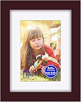 Vista 61 de RPJC - Marco de fotos de 4 x 4 pulgadas hecho de madera maciza con vidrio de alta definición para montaje en pared, acabado en madera flotante