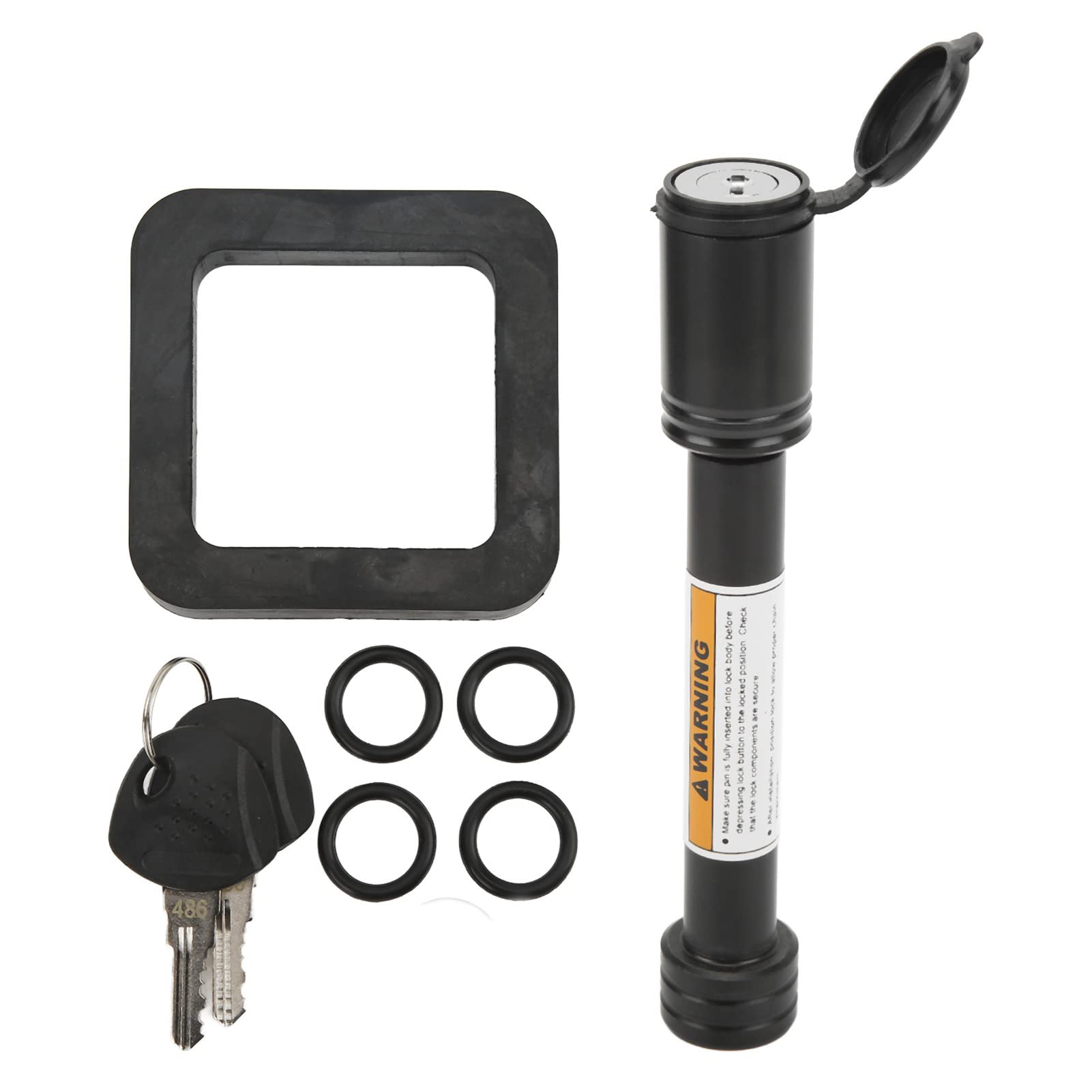 gernie Trailer Hitch Lock, 5/8in Hitch Receiver Pin Lock Weatherproof Anti-Theft Trailer Receiver Lock with 2in Pad, Tubular Keys, for Trailer Truck Car Boat