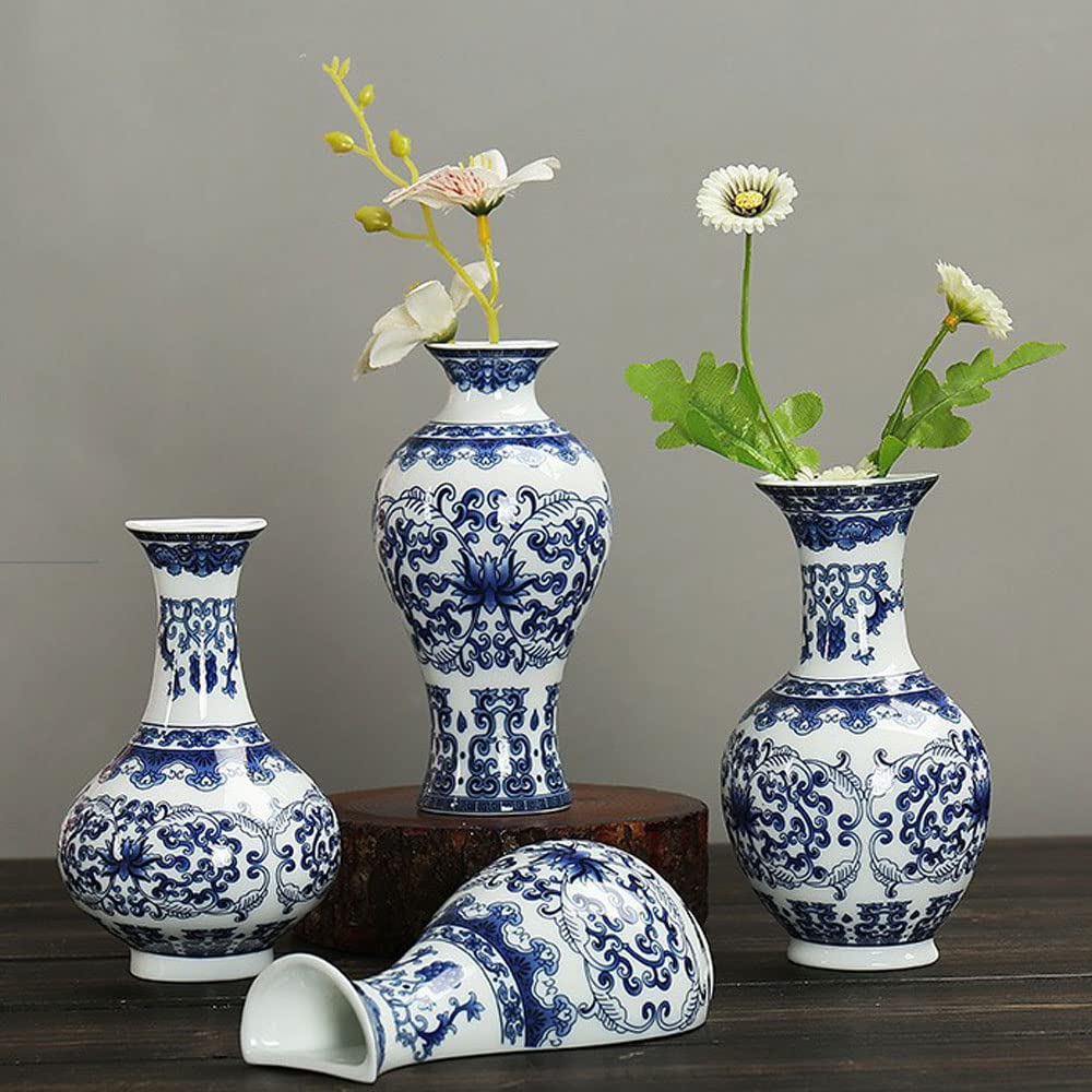 Vase Mural Pour Aquarium, Station De Propagation De Plantes Murale Séparée, Vase Suspendu Stable En Porcelaine Bleue Et Blanche Pour Plantes Hydroponiques D'Intérieur, Décoration Pour La Maison Ou Le