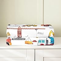 Vista 4 de Manta de excavadora para niños, manta de tractores y camiones de maquinaria, manta de forro polar de vehículo de construcción para niños, manta