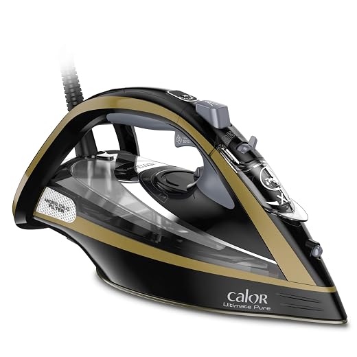 Calor Ultimate Pure Steam Iron, 3000 W, Micro Calc Filter, Steam Boost 260 g/min, Steam Power 60 g/min FV9839C0