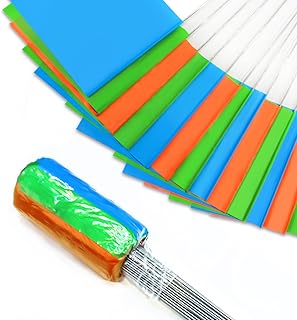 Zozen Marking Flags, Marker Flags for Lawn, 15x4x5 Inch | 100 Pack Orange&Green&Blue Landscape Flgs, Irrigation Flags, Lawn Flags,Yard Markers, Match with for Distance Measuring Wheel.