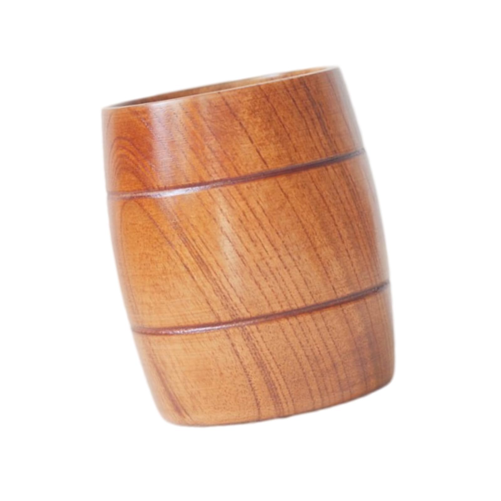 NMFLAB Artisanal Wooden Stein Jujube Wood Tankard Drinking Cup with Handle Unique Coffee Mug for Lover Outdoor Drinking Vessel