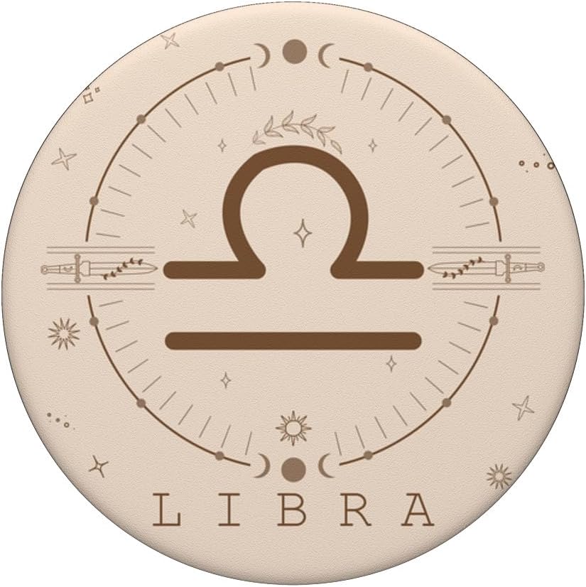 Astrological Stars Celestial Zodiac Sign Aesthetic Libra PopSockets Adhesive PopGrip - Image 3