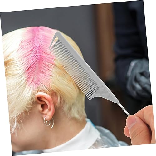 Miniatura 7 de STOBAZA Juego de 5 peines para separar el cabello con cola de rata para seccionar con precisión, peines para peinar el cabello, herramientas de