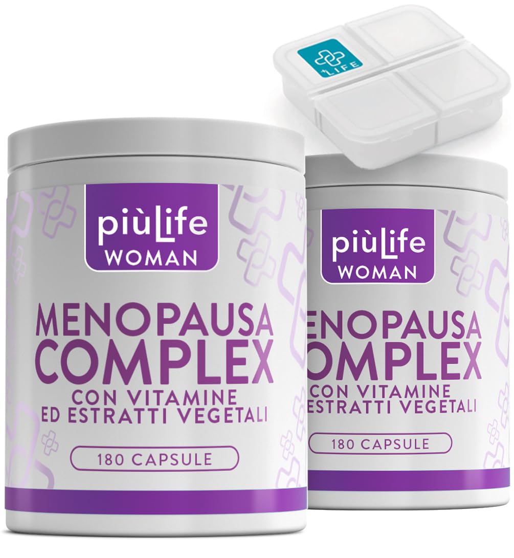 Integratore Menopausa Completo con Trifoglio Rosso PiùLife, 360 Capsule | 3 al g