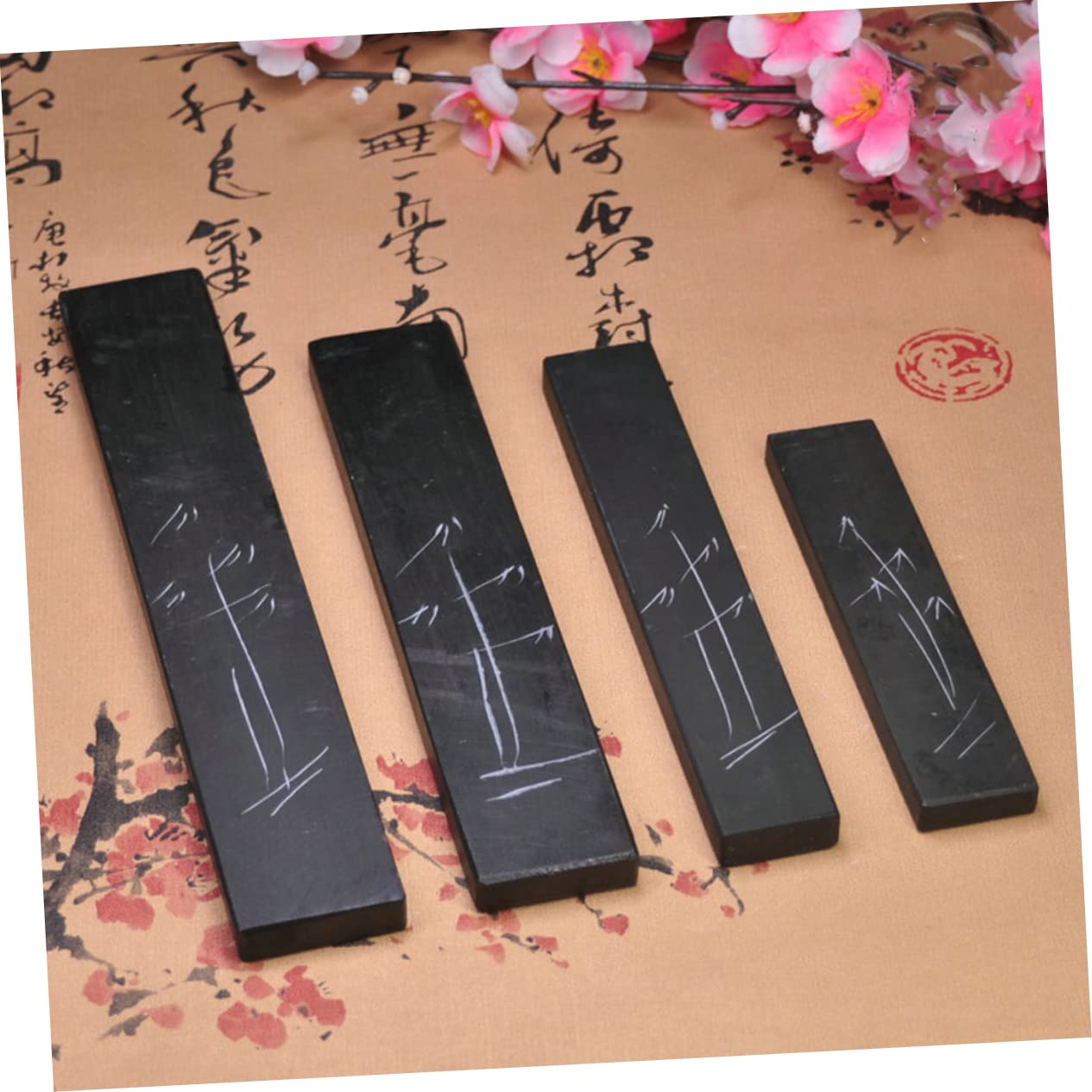 Amazon | IWOWHERO 彫刻石文鎮 13cm 大理石ペーパーウェイト 4個セット