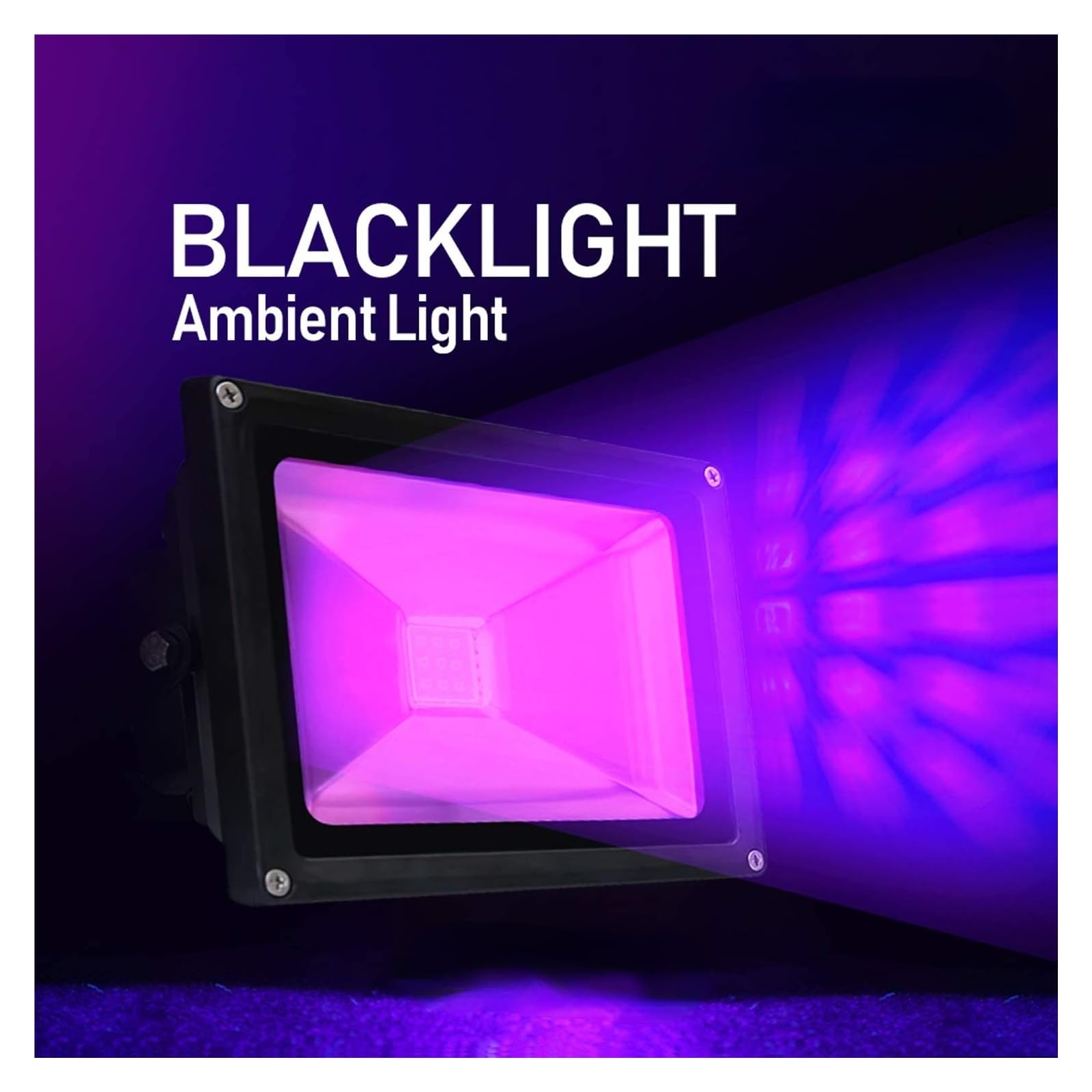 30W LED UV czarny reflektor z czarnym światłem DJ scena dyskotekowa lampa na boże narodzenie Halloween Glow Party Bar Club fluorescencyjne Na imprezy i do klubów(50W)