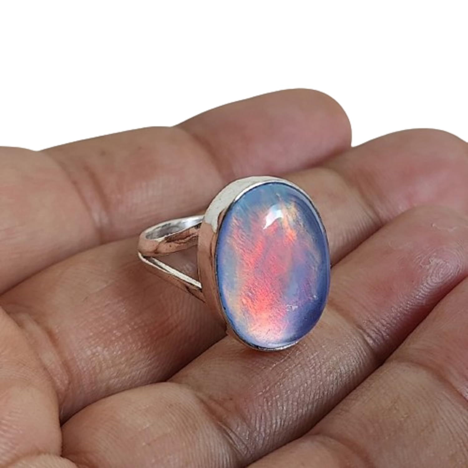 Amazing Aurora Opal Ring, 925 Sterling Silver Ring, Engagement Ring, Handmade Jewelry, Women Ring, Gemstone Ring, Wedding Anniversary Ring,