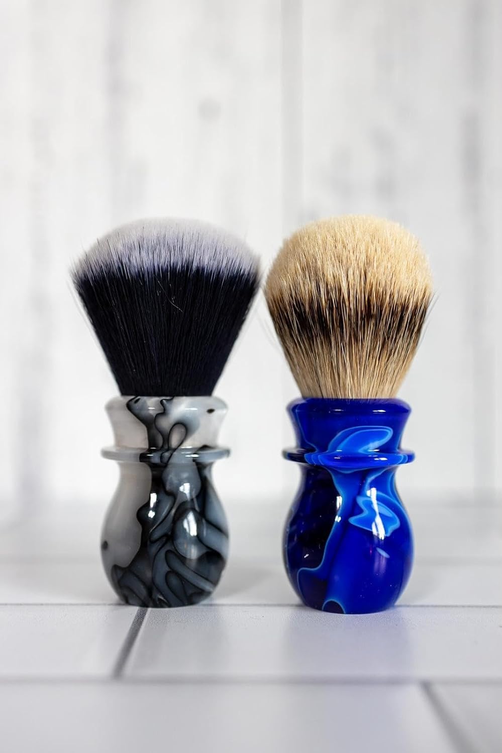 West Coast Shaving Marble Collection Shaving Brush, Admiral Blue, 26mm