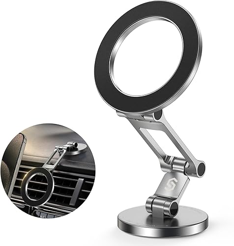 Miniatura 9 de SYNCWIRE Se ajusta a MagSafe - Soporte magnético para coche para salpicadero y pantalla Tesla [Todo metal] Soporte magnético para teléfono, Titanium